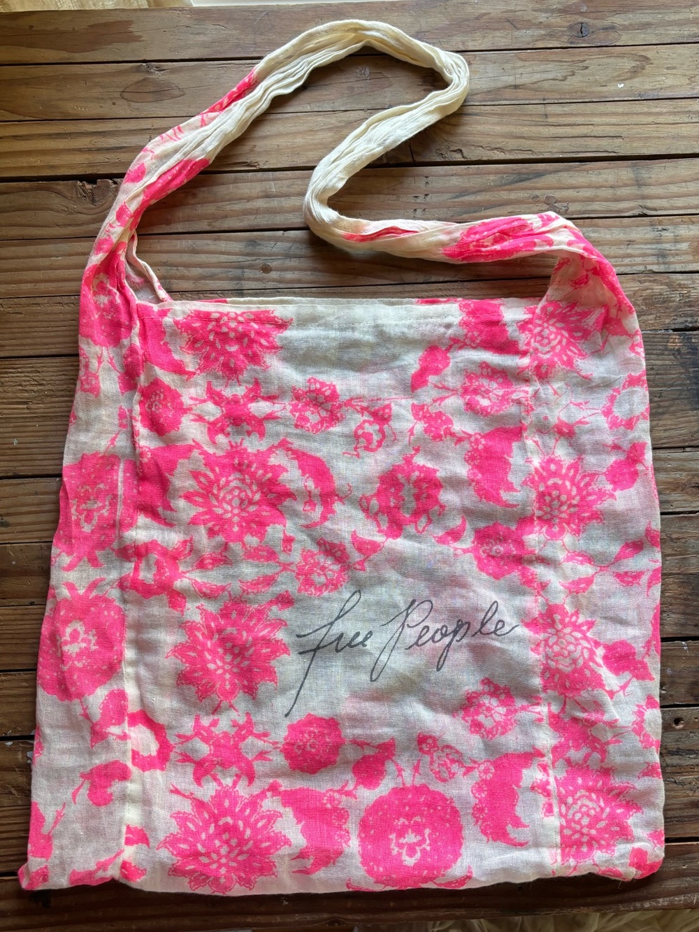Rare Free People Sheer Cotton Tote Bag